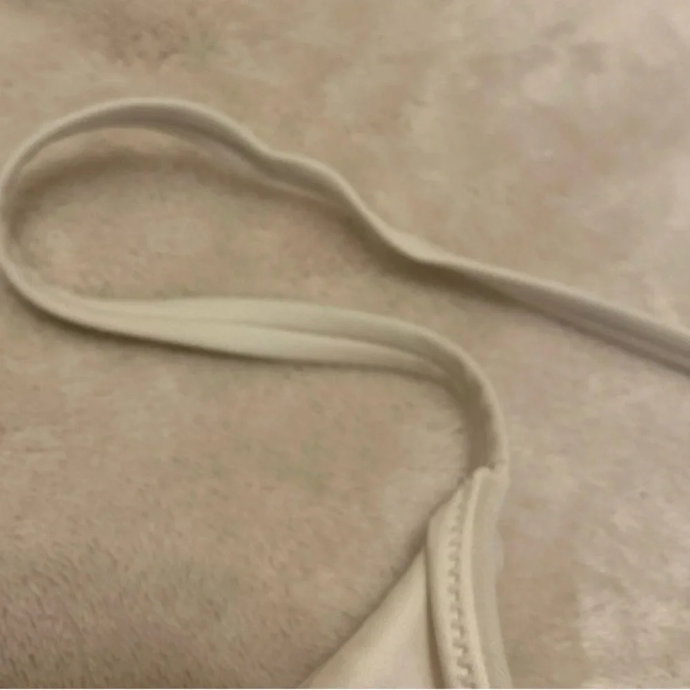 Victoria's Secret White and Blue Paisley Bikini Top